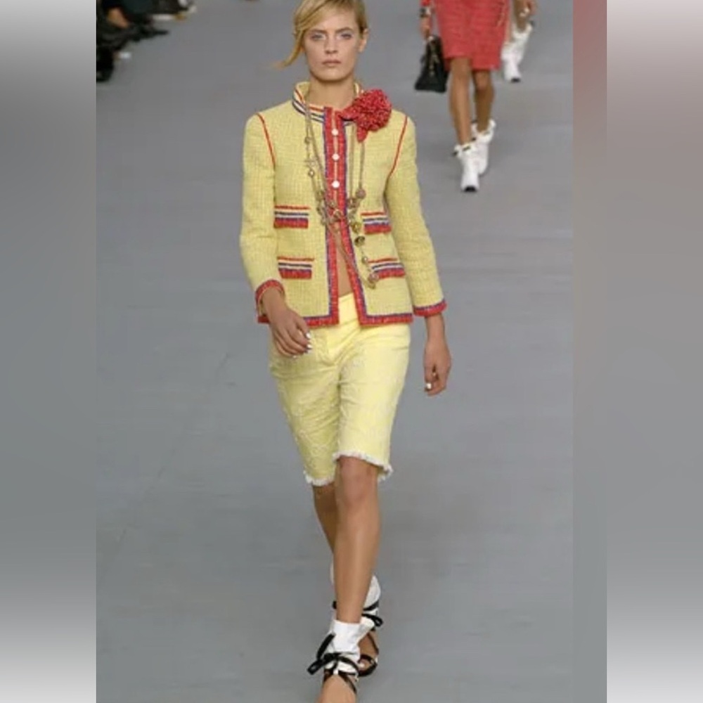 ***SOLD*** Chanel Logo Broderie Anglaise Bermuda Shorts - Picture 1 of 6